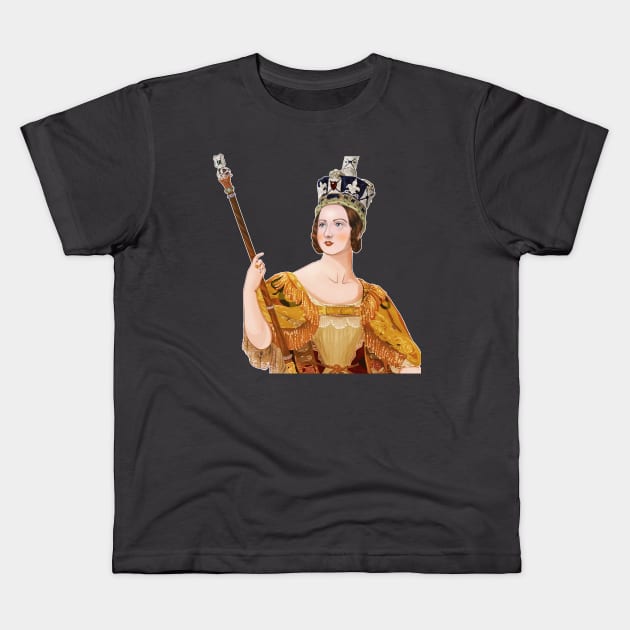 Queen Victoria - historical illustration Kids T-Shirt by vixfx